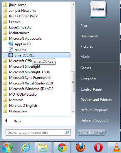 Example. Shortcut for programs